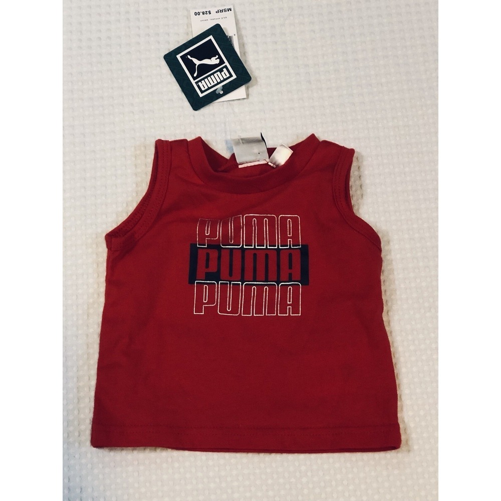 PUMA Infant Boy's - 0-3 Months - NEW -  Sleeveless T-Shirt - Red
